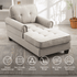 Cecer Modern Sleeper Chair, Durable & Cozy Linen Sofa Bed, Chaise Lounge for Small Space, Living Room