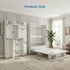 Mjkone Murphy Wall Bed Queen Size,Wall Bed with Shelves,Multifunctional Murphy Bed for Small Space/Bedroom/Guest Room