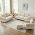 Puremind Sofa Set with Storage Ottoman, Living Room Furniture Sets, Linen Sectional Couch Sets for Living Room/Apartment
