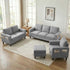 Puremind Sofa Set with Storage Ottoman, Living Room Furniture Sets, Linen Sectional Couch Sets for Living Room/Apartment
