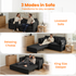 Puremind 78"W 3 in 1 Pull Out Sofa Bed, Queen Sleeper Couch with Side Pockets, Sofa with Pull Out Bed for Living Room/Apartment/Small Spaces