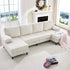 BALUS Convertible U/L Shape Sectional Sofa , Oversized 4 Seat Modular Couch for Living Room/ Apartment