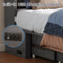 Puremind Solid Wood Murphy Bed, Queen Size Cabinet Bed with Charging Port and Storage Drawer for Guest Room/Home/Office