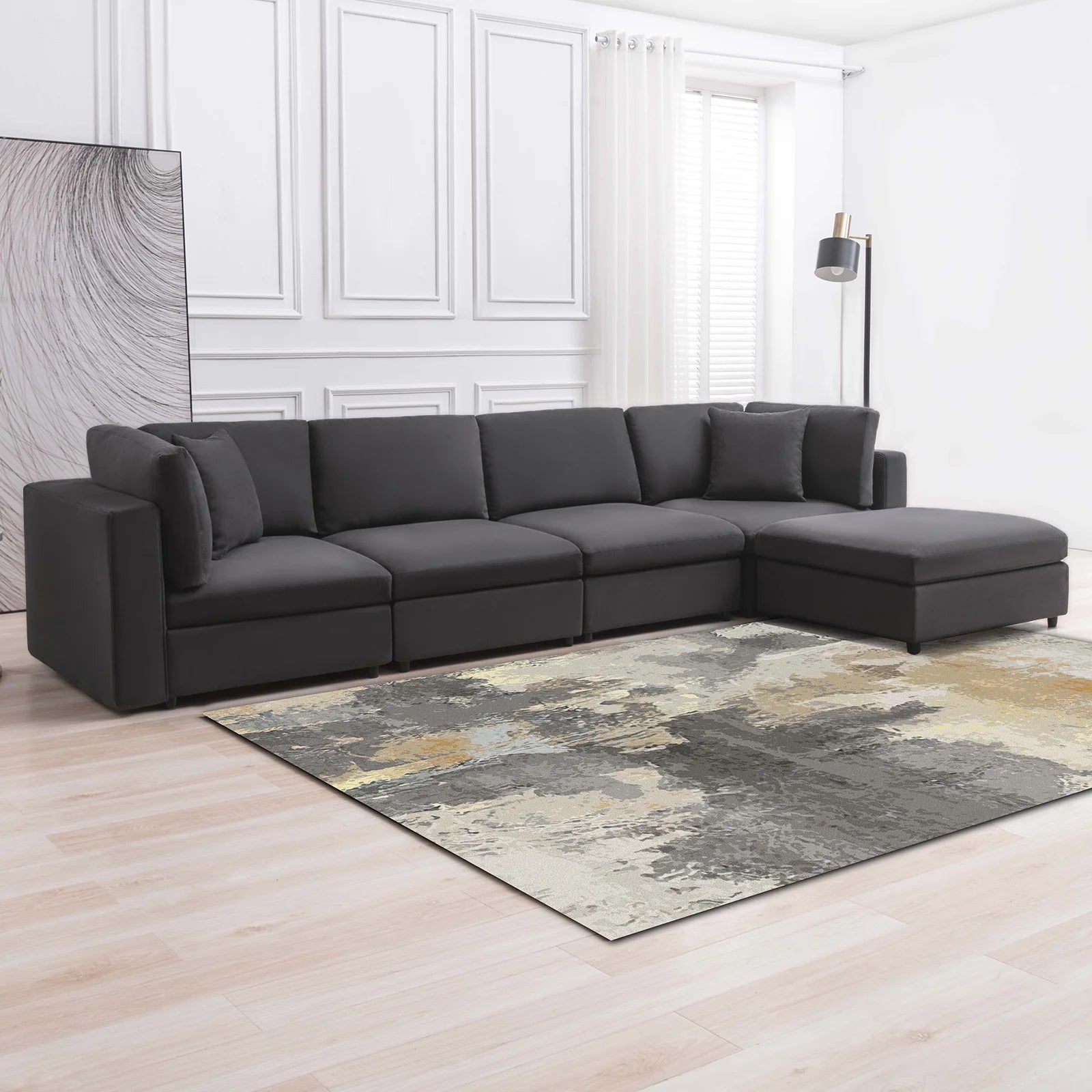 Cecer Modern Tufted Sofa with Soft Cushions, Backrest and Seaters