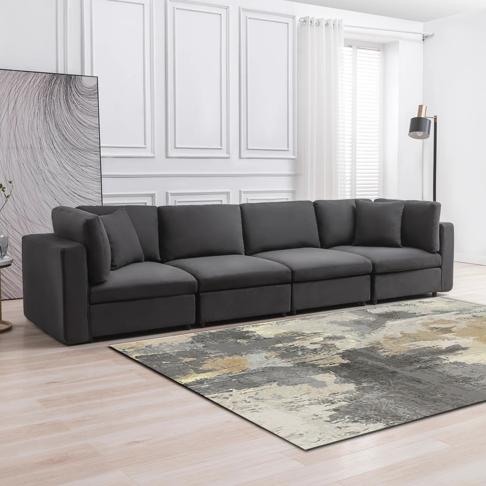 Cecer Modern Tufted Sofa with Soft Cushions, Backrest and Seaters