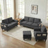 Puremind Sofa Set with Storage Ottoman, Living Room Furniture Sets, Linen Sectional Couch Sets for Living Room/Apartment