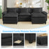 Puremind 118" Oversized Modular Sectional Sofa, Chenille U Shaped Cloud Couch, 30" Deep Seat Couch with Movable Ottomans for Living Room/Apartment