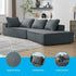 Cecer Convertible Sectional Sofa, Curved Modern Sofas for Living Room