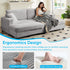 Mjkone 85’’ Loveseat Sectional Sofa with 2 Ottoman,Corduroy Deep Seat Couch with Storage Armrests Living Room Furniture,