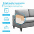 Cecer Sectional Sofa Couch with Storage Ottoman