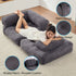 BALUS Convertible Futon Lazy Sofa, Single Floor Sleep Couch For Apartment/ Bedroom, Fold Out Sofa Bed, Corduroy