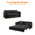 Puremind 78"W 3 in 1 Pull Out Sofa Bed, Queen Sleeper Couch with Side Pockets, Sofa with Pull Out Bed for Living Room/Apartment/Small Spaces