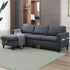 Cecer Sectional Sofa Couch with Storage Ottoman