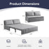 Mjkone 62’’ Leathaire Pull Out Sofa Bed, Loveseat Convertible Sleeper Sofa for Small Living Room/Apartment,