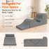 Mjkone Convertible Yoga Chair for Adults,Velvet Yoga Chaise Lounge with Lumbar Pillow,Ergonomic Foam Lounge with Side Pocket,