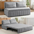 BALUS Queen Size Love Seat Sleeper Bed with Two Pillows, Leathaire, 3 in 1 Convertible Pull Out Couch for Apartment/ Living Room/ Bedroom