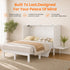 Puremind Murphy Bed with Mattress & Desk, Hideaway Wall Bed with Charging Port, Folding Cabinet Bed for Home/Small Space