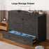 Puremind Queen Size Murphy Bed with Mattress, Murphy Cube Cabinet Bed with USB Charging Station and Large Storage Drawer, Murphy Chest Bed for Small Guest Room/Home/Office