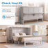Mjkone Murphy Bed Full with Desk,Space-Saving Cabinet Bed with Desk and Shelves,Multifunctional Murphy Bed with Mattress