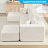 Mjkone 135'' Modular L/U-Shaped Sectional Sofa,Oversized Cloud Floor Sofa Set for Living Room,No Assembly Couches and Sofas,
