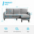 Cecer Sectional Sofa with Storage Ottoman, 3-Seat L-Shaped Couch with Cup Holders for Living room, Small Space