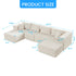 Puremind 135" Oversized Modular Sectional Sofa, U/L Shaped Couch, Foam Filled Cloud Couch, Convertible Sofa Bed for Living Room, No Assembly Required,