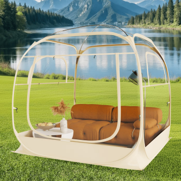 TABU Pop Up Bubble Tent, Sports Tent for 4-5 People, Portable Weatherproof Clear Tent, 6 x 6 ft