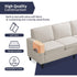 ZAFLY Convertible Sectional Sofa Set,3-Seat L Shape Sofa with Storage Ottoman and Armchair,Living Room Furniture Couch Set Sectional Couches Set for Living Room,Bedroom,Apartment