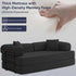 ZAFLY Convertible Sleeper Sofa Bed, Corduroy Boneless Couch with Removable Armrests, Floor Gaming Sofa for Living Room/Small Space