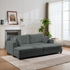 Cecer Oversized Two-Piece Sectional Sofa, 102.4 Inch L-Shaped Corduroy Modular Sofa with Chaise for Living Room, Green