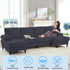 Puremind 110" U Shaped Sofa, Modern Sectional Couch for Living Room/Apartment, Plush Corduroy Sofa