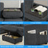 Puremind L Shaped Sectional Couch with Movable Storage Ottoman for Living Room, Corduroy U Shaped Sofa, Convertible Sleeper Sofa with Cup Holder