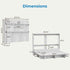 Mjkone Murphy Wall Bed Queen Size,Wall Bed with Shelves,Multifunctional Murphy Bed for Small Space/Bedroom/Guest Room