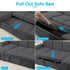 ZAFLY Sectional Sleeper Sofa Bed, 4 Seat Pull Out Couch with Storage, Modern Convertible U Shaped Sofas for Living Room