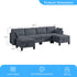 Mjkone Oversized U Shaped Sectional Sofa with Storage, Linen 6 Seater Modular Sectional Sofa Sleeper for Living Room
