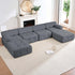 Puremind Oversized Modular Sectional Sofa, Velvet L Shaped Sofa Cloud Couch for Living Room/Apartment, No Assembly Required