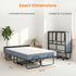 PUREMIND Full Size Folding Bed, 75"X 54" Rollaway Bed with 5 Inch Mattress for Adults, Extra Large Portable Foldable Bed with Headboard