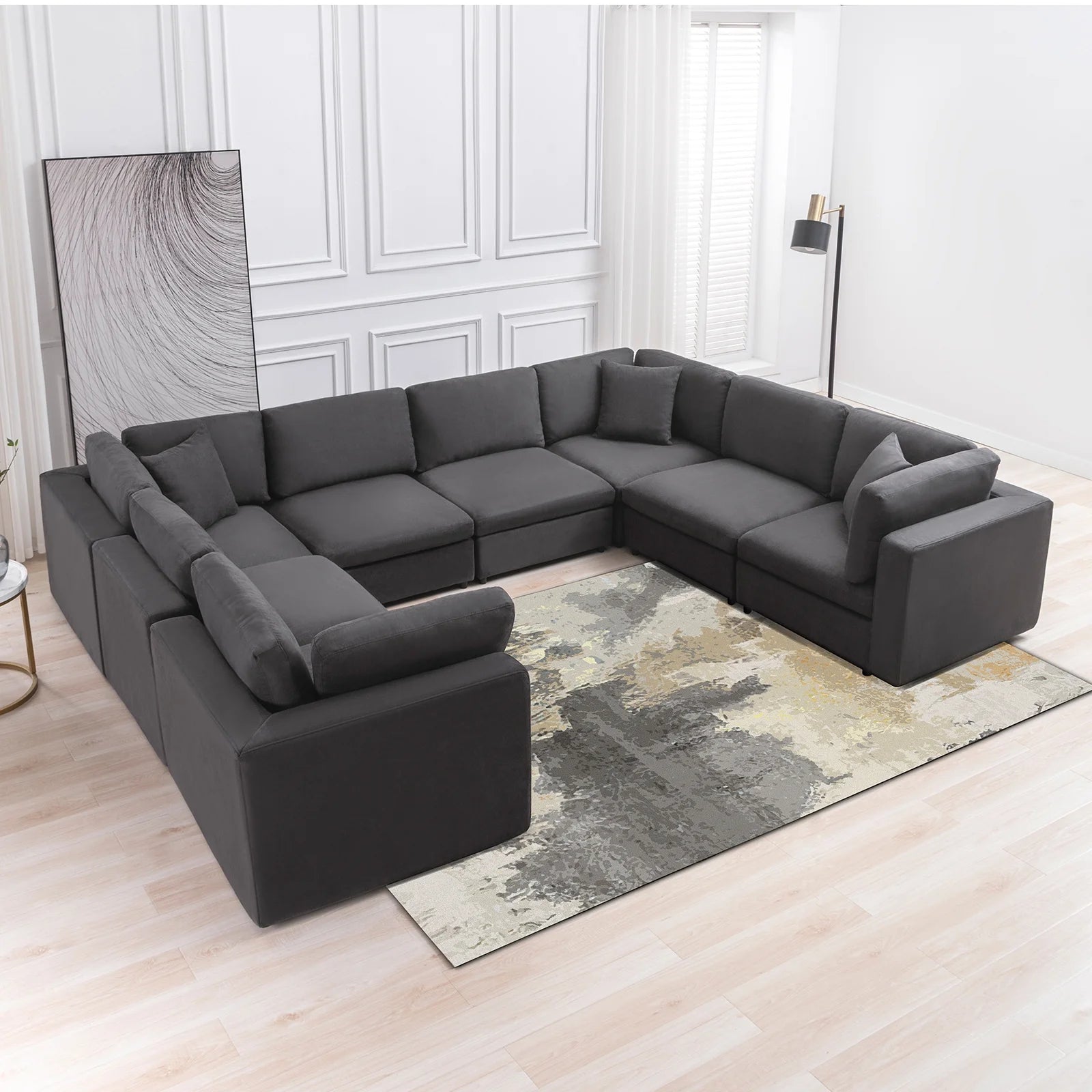 Cecer Modern Tufted Sofa with Soft Cushions, Backrest and Seaters