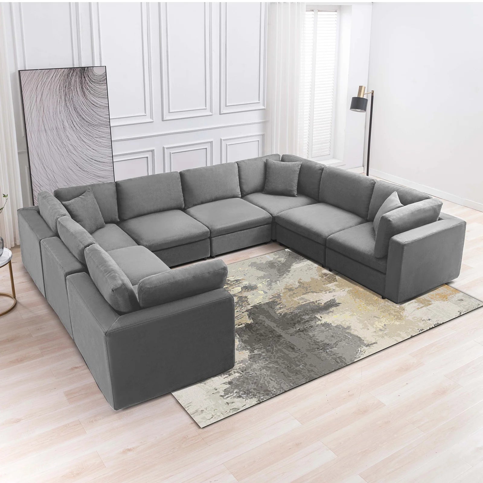 Cecer Modern Tufted Sofa with Soft Cushions, Backrest and Seaters