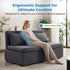 Mjkone Convertible Sofa Bed Twin Size,Linen Pull Out Sofa Bed with Cushions&Throw Pillows,Revesible Sleeper Couch for Apartment/Small Spaces