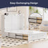 ZAFLY Murphy Bed with Trifold Foam Mattress, Cabinet Bed with Charging Station, Queen Size Cabinet Chest Bed with Large Drawers for Living Room/Bedroom