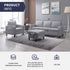 ZAFLY Convertible Sectional Sofa Set,3-Seat L Shape Sofa with Storage Ottoman and Armchair,Living Room Furniture Couch Set Sectional Couches Set for Living Room,Bedroom,Apartment