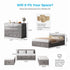 Mjkone Full Murphy Bed with Mattress Included,Murphy Cabinet Bed with Storage Drawers,Multifunctional Cabinet Beds for Living Room/Bedroom