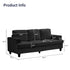 ZAFLY 82” Deep Seat Couch with Wide Armrest, Oversized Sofas and Couches for Small Space/Living Room