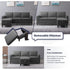 ZAFLY Convertible Sectional Sofa Set,3-Seat L Shape Sofa with Storage Ottoman and Armchair,Living Room Furniture Couch Set Sectional Couches Set for Living Room,Bedroom,Apartment