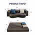 ZAFLY Full Size Convertible Futon Sofa Bed, Floor Sofa Bed Foldable, Foam Folding Mattress Sleeper, Floor Couch Lounge Sleeper Bed for Living Room/Bedroom,