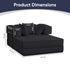 ZAFLY Convertible Sleeper Sofa Bed, Corduroy Boneless Couch with Removable Armrests, Floor Gaming Sofa for Living Room/Small Space