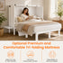 Puremind Murphy Bed with Mattress & Desk, Hideaway Wall Bed with Charging Port, Folding Cabinet Bed for Home/Small Space