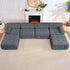 BALUS Oversized Sectional Couches for Living Room,4 Seat U-Shaped Modular Sectional Sofa with Movable Ottomans , No Assembly, Velvet