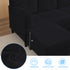 Puremind U Shaped Sofa with 2 Movable Ottomans, Corduroy Modular Sectional Couch for Living Room/Apartment